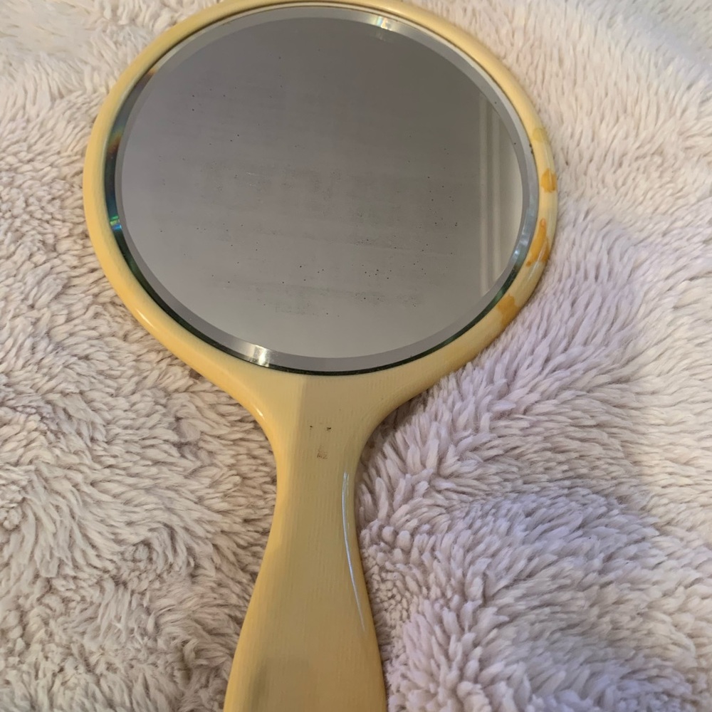 Vintage Elegant Ivory Handheld Mirror